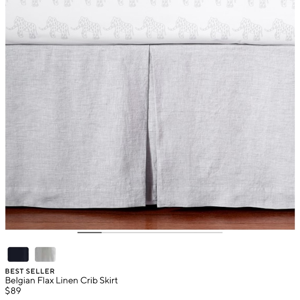 Pottery barn crib skirt